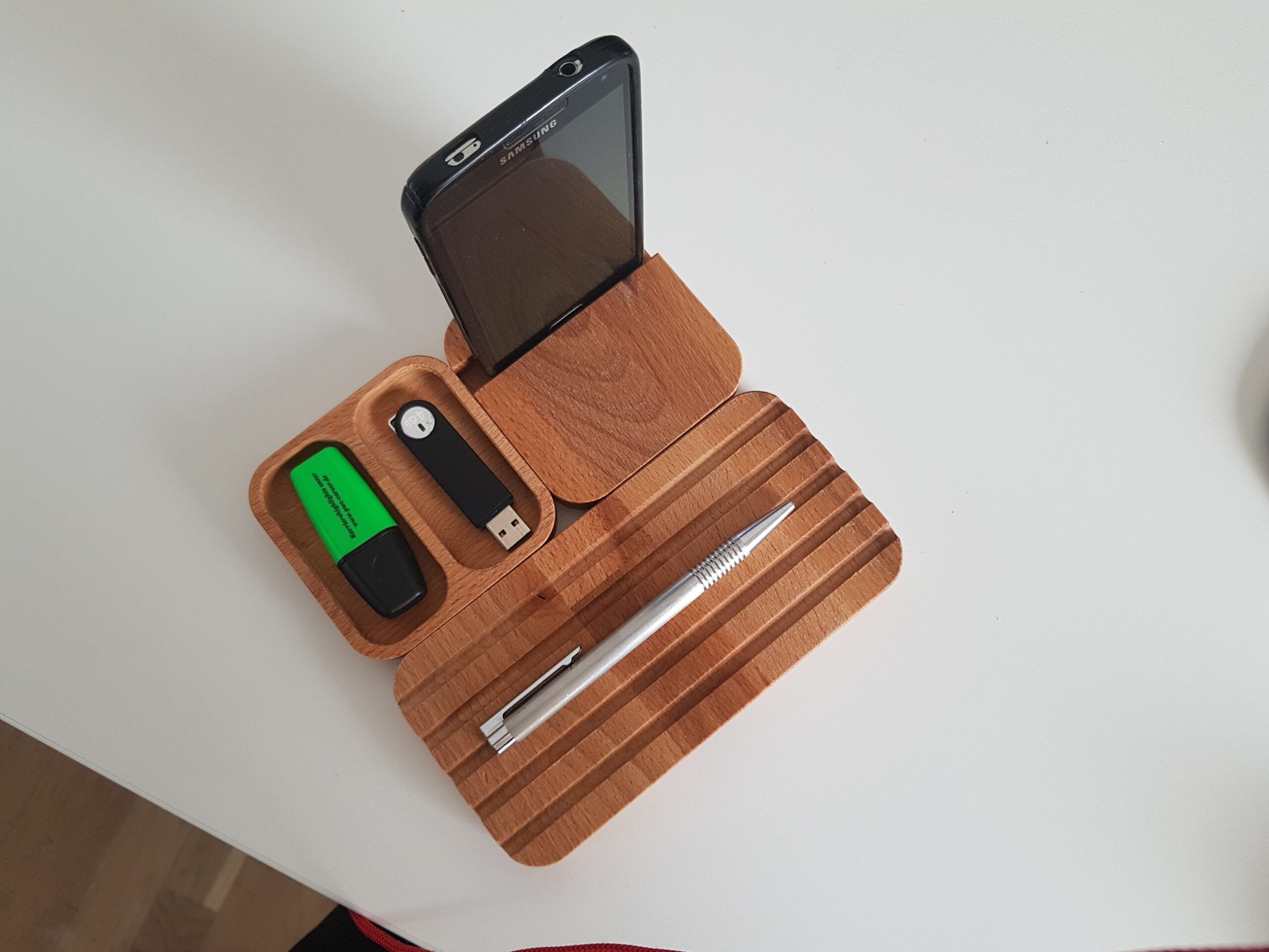 Schreibtisch Organizer Set 3-teilig - Einrichtung - Handgefertigtes Holzprodukt